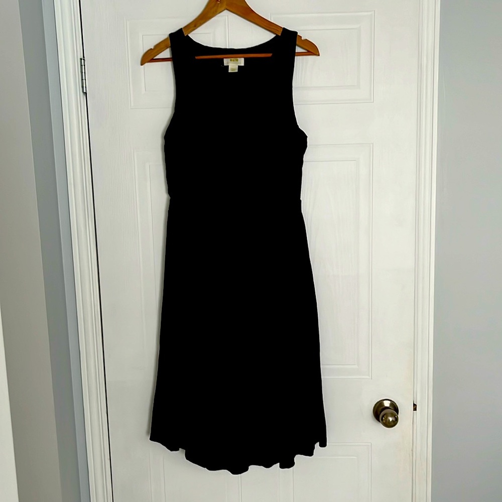 Brianne black cowl neck dress by MAEVE by Anthropologie.